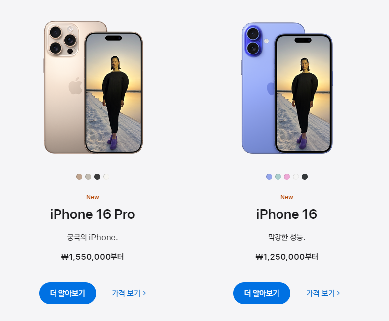 아이폰16 아이폰16플러스 확정 모델 및 가격, 스펙