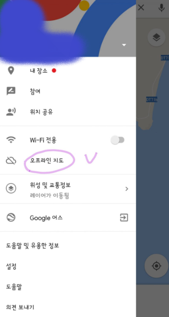 구글맵 다운로드 데이터없이 지도확인하기