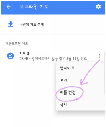 구글맵 다운로드 데이터없이 지도확인하기